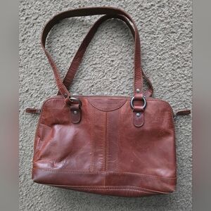 Brown Leather Spikes & Sparrow Purse